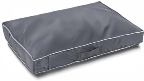 Chinchilla Waterproof Heavy Dog Bed Cover Washable, with Zipper Opening Fillable Universal Dog Bed Replacement Cover.Cover Only (Medium, Gray)