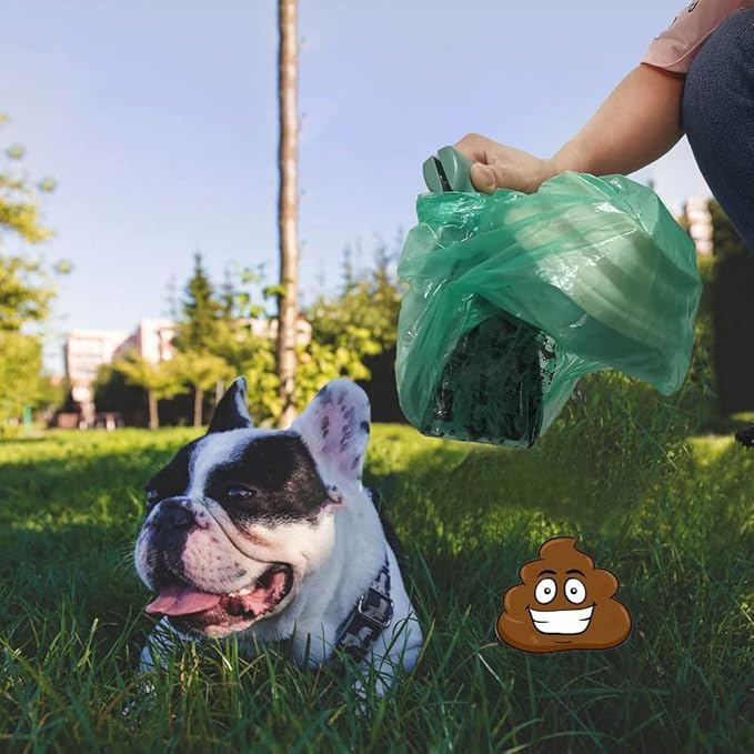 Dog Poop Bags, Thick and Strong Dog Waste Bags, Large Poop Bags Pooper Scooper Refills, Leak-Proof, Unscented, Green, 12"x16", 240 Counts
