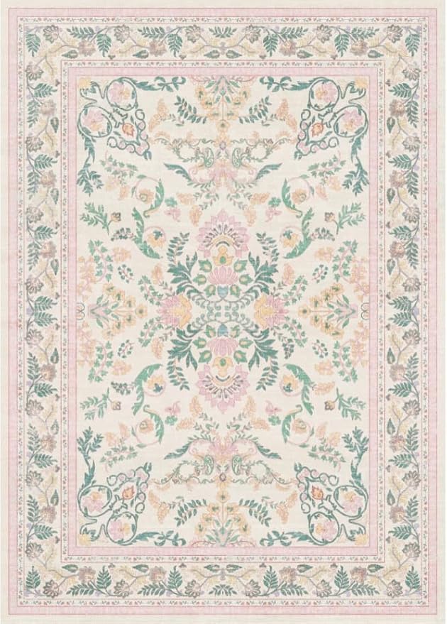 DCX Machine Washable Rug Light pink-8x10