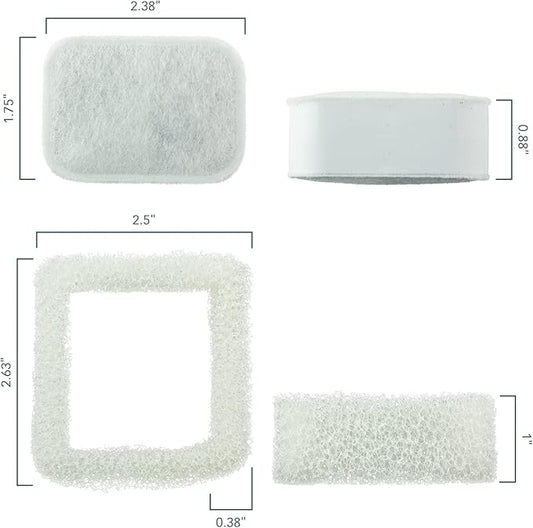 PET STANDARD Water Filters, Compatible with iPettie® Tritone Ceramic Fountain, Pack of 12