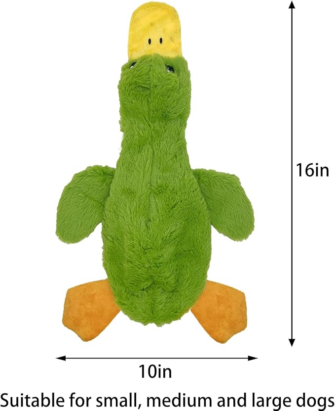 No Stuffing Dog Toys 3 Pack, Squeaky Dog Toys for Large Dogs, Plush Toys for Aggressive Chewers Small Medium Large Breeds, Puppy Chew Toys for Teething (Short Plush)