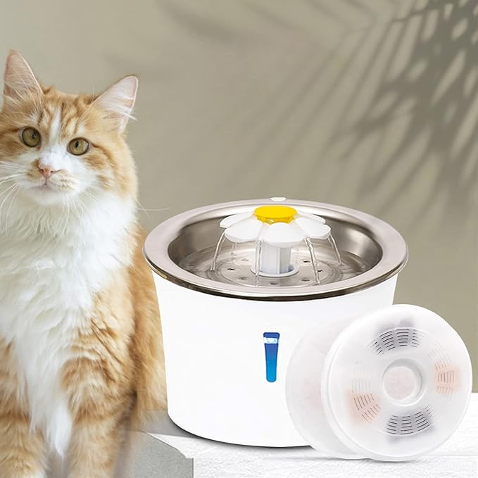 3/6/9 Pack Cat Water Fountain Filters Compatible with Catit Fountains, Petilog Carbon and Ion Exchange Resin Pet Fountain Filter Replacmence (6)