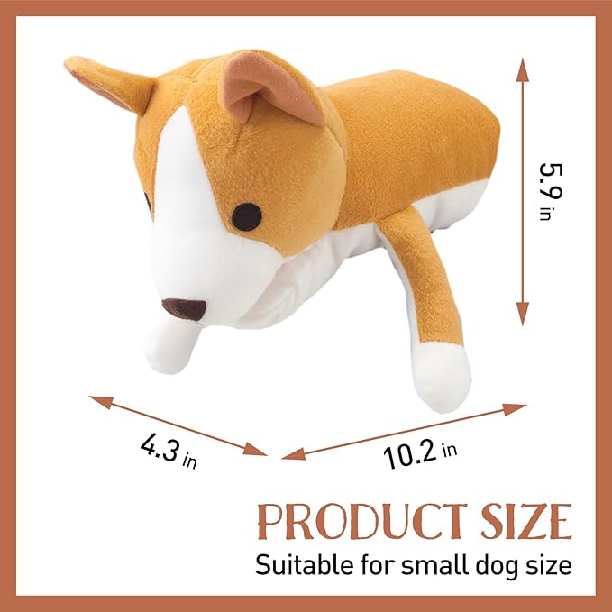 POP Sand Animal Mitten, Plush Dog Chew Toy, Love Dog Corgi, with Whistle, BONBI ALCON