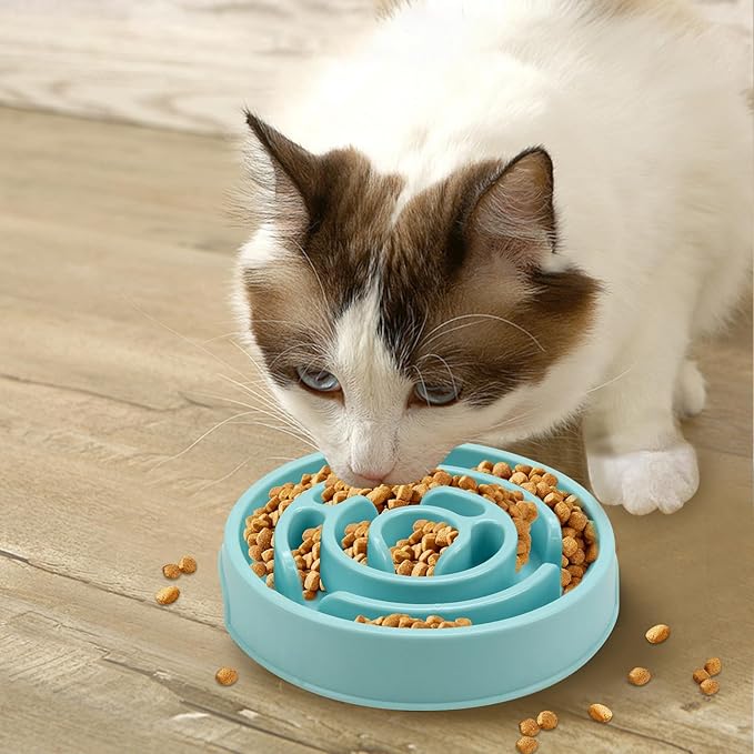 Slow Feeder Dog Bowls Puzzle Dog Bowl with Anti-Slip Slow Feeder & Non-Slip Design, Boredom and Anxiety Reducer Suitable for All Breed Dogs and Cat