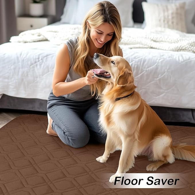 hyha Waterproof Dog Bed Blanket, Soft Pet Blankets, Waterproof Couch Cover for Dogs, Reversible Sofa Covers Washable for Furniture (30x53 Inch, Brown/Chocolate)