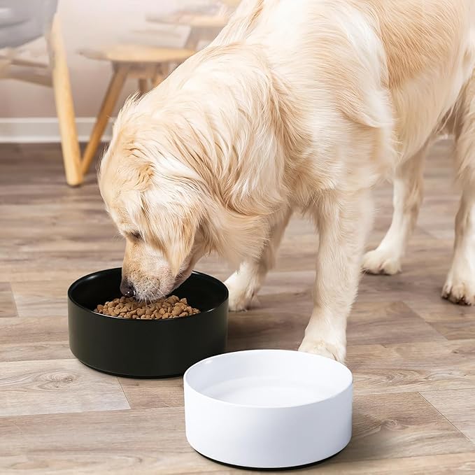 YINGFAN Dog Bowls Heavy Duty Ceramic Dog Bowls Non-Slip Ceramic Basic Bowl for Dogs (28 oz)