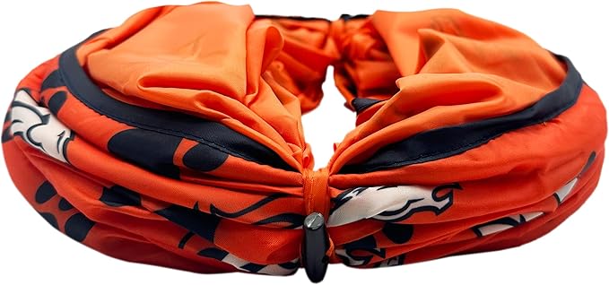 NFL Denver Broncos Cat Tunnel Tube Toy with Plush Football Catnip and Feathers Collapsible Tunnel for Cats to Play, Peek and Hide, Sporty & Fun Cat Tunnel Toy with Team Logo All-Over Design!