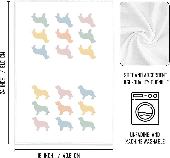 Golden Retriever Gifts - Dog Kitchen Towels, Golden Retriever Decor, 1624 Inches
