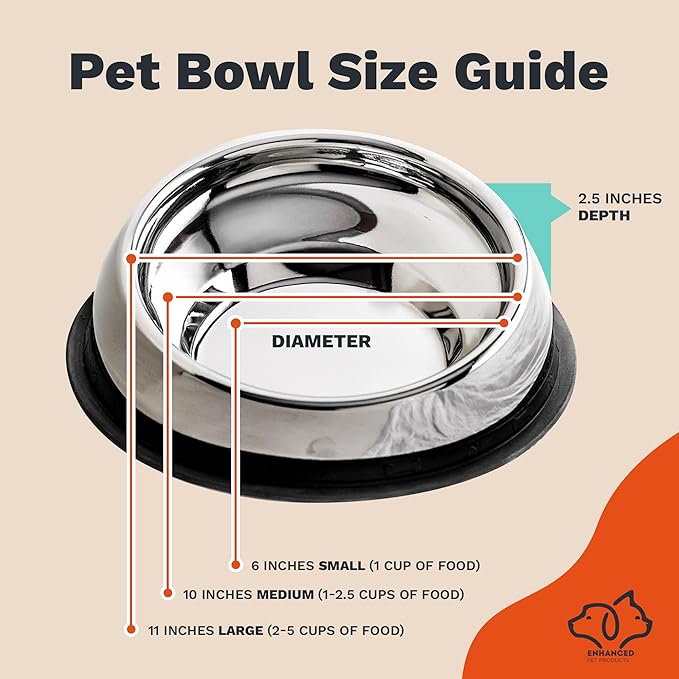 Enhanced Pet Bowl – Slanted Stainless Steel Dog Bowl for Flat-Faced Breeds Like Bulldogs, Pugs, Frenchies – Raised Back, No-Spill, Reduces Gas & Mess – Large Size, Non-Slip, Food-Grade