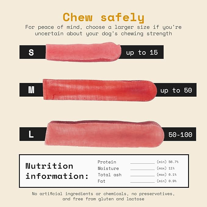 Chews Himalayan Yak Cheese Dog Chews Strawberry Flavor Large - Natural Long Lasting Dental Treat for Large Dogs - High Protein & Calcium - Gluten-Free Lactose-Free - 3-3.5 oz (4 Pack)