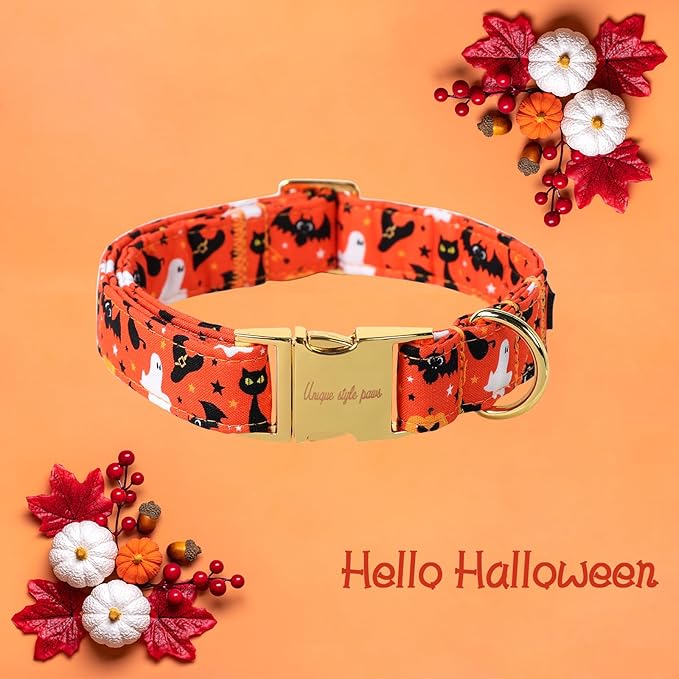 Unique style paws Dog Collar Metal Buckle Collar for Autumn Winter Christmas for Small Medium Large Boys Girls Dogs