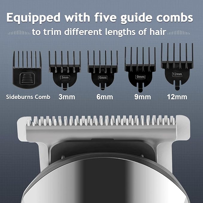 Ufree Beard Trimmer for Men, Waterproof Electric Razor for Nose, Body, Face & Mustache, Cordless Hair Clippers Shavers Grooming Kit, Valentines Day Gifts for Men Husband Father