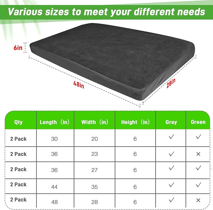 Dog Bed Covers Replacement Washable 100% Waterproof Soft Dog Bed Sheet Black 2 Pack 42" x 28" L