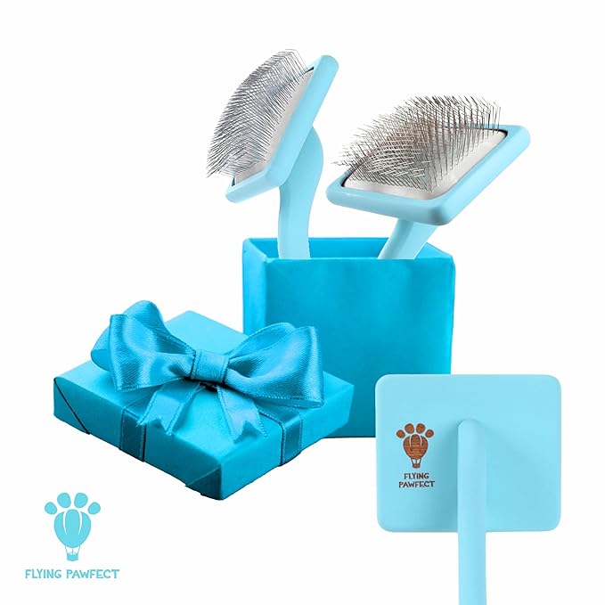 Dog Slicker Brush for Grooming Pet Hair - Best For Poodle & Golden Doodle - Long Haired Brush For Dogs - Goldendoodle Long Pins Tool For Dematting- Ideal Gift for Pet Groomers