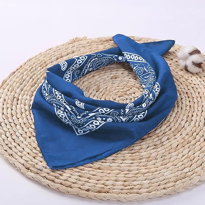 combocube 12 Pack(one Dozen) Multi-Purpose Cotton Paisley Cowboy Bandanas Headband for Men and Women