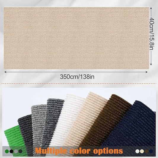 Cat Scratch Furniture Protector - 138" x 17" Trimmable Self-Adhesive Cats Claws Scratch Pads, DIY Cat Climbing Couch Protector for Scratch Post Cat Tree Replacement Indoor (Khaki)