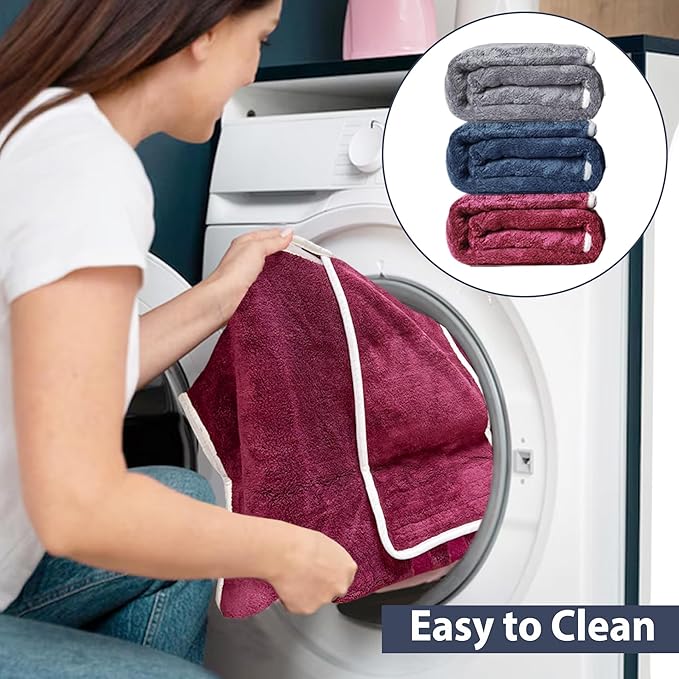 Dog Bathrobe Towel Dog Drying Coat - Super Absorbent Towels Bath Robe for Dogs Large, Soft Adjustable Collar & Belly Strap Fast Drying Coat Pet Cat Bath Robe (Medium Blue, Small)