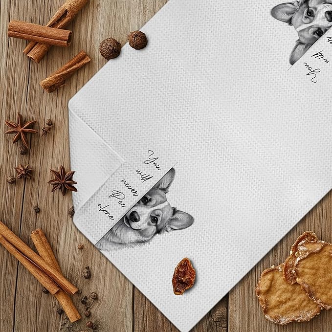 Corgi Gifts Kitchen Towels Set of 2,Corgi Gifts for Women Men Decor Accessories Hand Towels for Bathroom,Funny Dog Bathroom Hand Towels,16x24 Inch