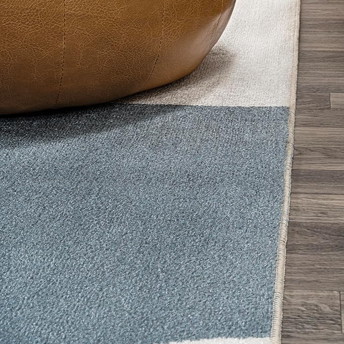 JONATHAN Y Machine Washable Cream/Multi Indoor Area Rug 5X8 ft, Slinger Modern Contemporary Collage for Living Room, Bedroom, Kitchen, Office, Easy-Cleaning, Pet-Friendly, Non-Shedding WSH306A-5