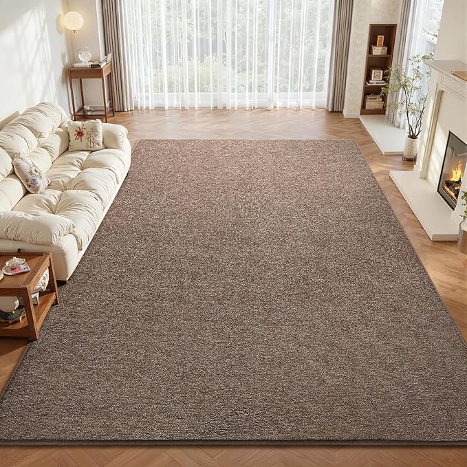DweIke Rugs for Bedroom Living Room, 6x9 ft Brown Area Rug, Washable Memory Foam Indoor Carpet, Modern Non-Slip Ultra Soft Carpets for Kids Boys Girls Adults Nursery Dorm Home Decor