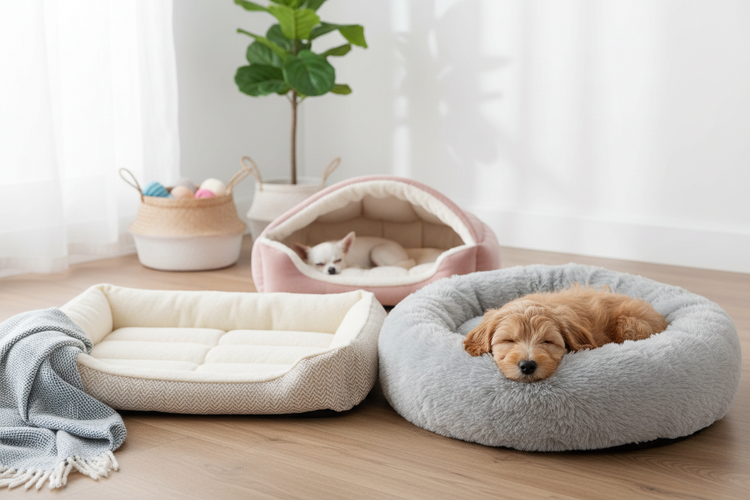 Comfortable dog beds including orthopedic and calming styles for better pet sleep