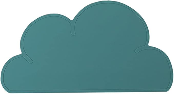 Love Dream Silicone Pet Feeding Food Mat Dog Cat Placemat Mat with Raised Edge, Anti-Slip Waterproof Pet Bowl Mats Pet Food Tray (Blackish Green)