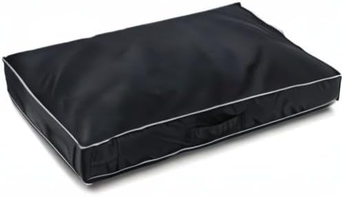 Chinchilla Waterproof Heavy Dog Bed Cover Washable, with Zipper Opening Fillable Universal Dog Bed Replacement Cover.Cover Only (X-Large, Black)