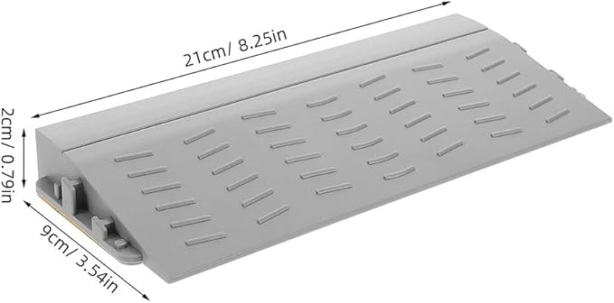 Cabilock Robot Vacuum Threshold Ramp Mat 8.27 Inch Non-Slip Doorway Ramp for Home Use Enhances Sweeping Robot Hill Climbing and Wheelchair Scooter Transition