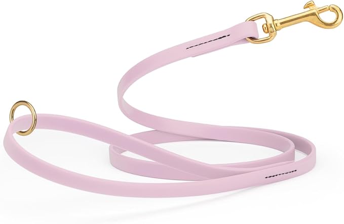 Viper Biothane K9 Working Dog Leash Waterproof Lead for Tracking Training Schutzhund Odor-Proof Long Line with Solid Brass Snap for Puppy Medium and Large Dogs 6ft, Pastel Purple