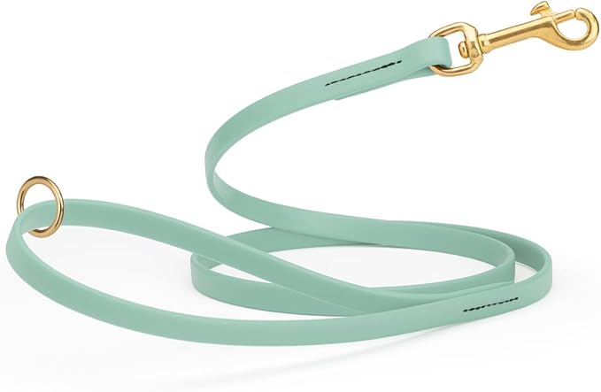 Viper Biothane K9 Working Dog Leash Waterproof Lead for Tracking Training Schutzhund Odor-Proof Long Line with Solid Brass Snap for Puppy Medium and Large Dogs 4ft, Sage Green