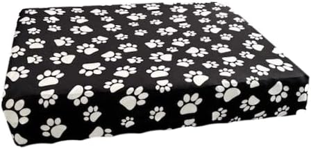 DUKE&LEFTY Washable Dogbed SLIPCOVER-USA Company-Stretchy, Soft Pet Bed Cover-Universal-Easy to Remove (Zipper Free) -Black/Large