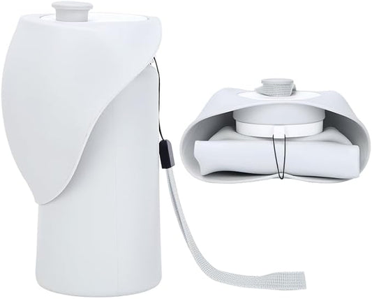 Portable Collapsible Dog Water Bottle 550ml, Large Wide-Mouth Drinking Bowl, Ideal for Small and Large Dogs on Walks and Outdoor Activities (Gray)