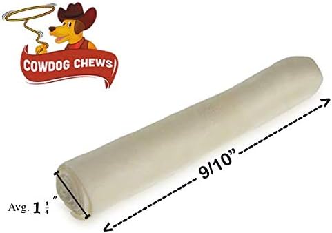 Cowdog Chews Retriever roll 9-10 inch All Natural Rawhide Product (20 Pack)