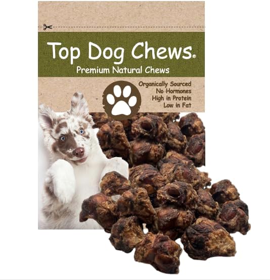 Top Dog Chews – Knee Caps, 20 Count, Dog Beef Chew Bones, Long Lasting Treats for Aggressive Chewers, Perfect for Large Medium, or Small Dogs, Made in USA