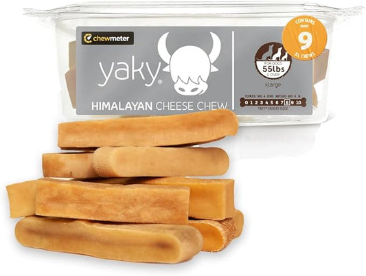 Chewmeter Yaky Himalayan Cheese Chews | Natural Yak Cheese Dog Chews | Long Lasting, Stain Free, Protein Rich, Low Odor | 100% Natural, Healthy & Safe | XLarge | for Dogs 55 lbs and Larger | 3.0 lb