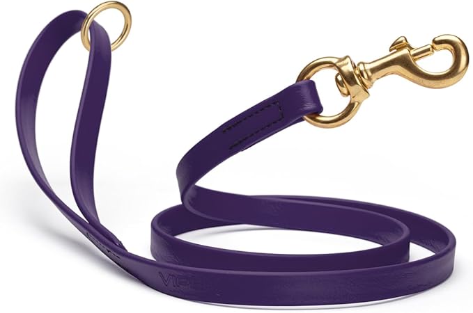 Viper Biothane K9 Working Dog Leash Waterproof Lead for Tracking Training Schutzhund Odor-Proof Long Line with Solid Brass Snap for Puppy Medium and Large Dogs 6ft, Violet Purple