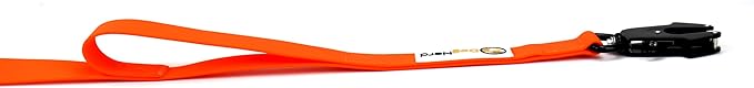 6ft Blaze Orange Dual Handle Silicone Tactical Dog Leash for Medium, Large, Giant Breeds | Quick Release Swivel Clip Carabiner | Coated Nylon Heavy Duty | Strong Puller | Training Leashes