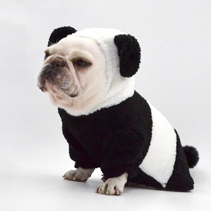Adorable Plush Panda Pet Costume - Soft & Warm with Removable Pom-Pom Tail – Perfect for Easter, Halloween, and Everyday Wear