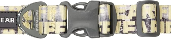 Ruffwear, Front Range Dog Collar, Adjustable Tubelok Webbing, Lightweight, Side Release Buckle, Aluminum V-Ring, Durable for Everyday Use, Mountains Logo, 11"-14"