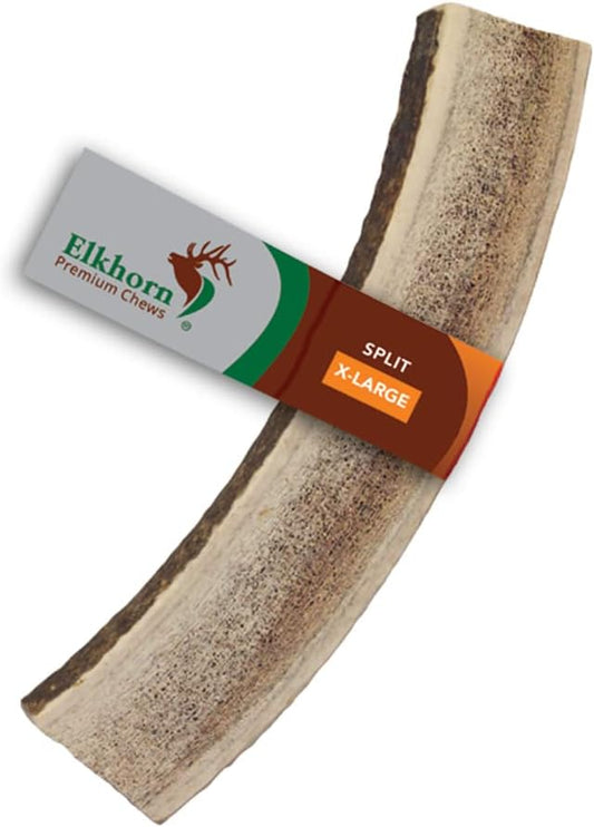 – Elk Antlers for Dogs, X Large (6-10") Split, 1 Pack, All Natural Dog Chew for X Large Dogs, Premium Naturally Shed Antler Bone for Aggressive Chewers, Sourced in The USA