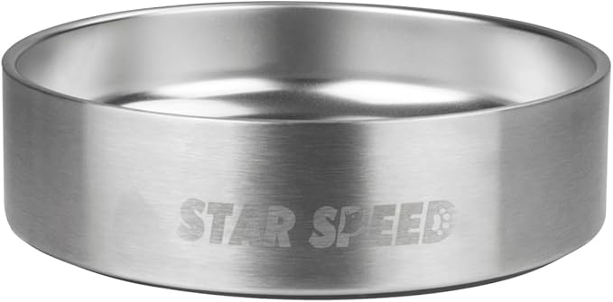 StarSpeed 24oz Stainless Steel Dog Bowls with Rubber Bottom Non-Slip Double Wall Metal Outdoor Dog Food and Water Bowls Weighted Insulated Pet Feeding Bowl for Small,Medium Sized Dogs or Cats