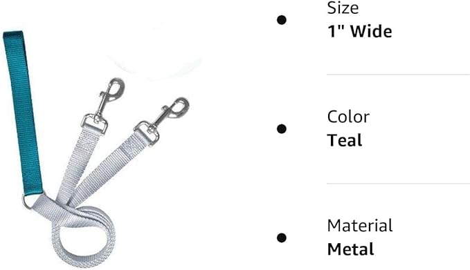 2 Hounds Freedom No Pull 1 Inch Training Leash ONLY Works with No Pull Harnesses (Teal)