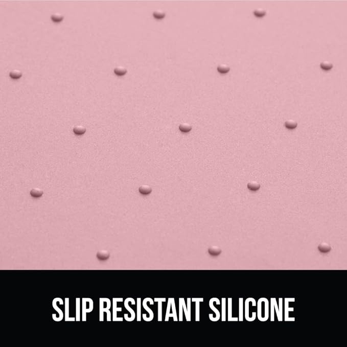 GORILLA GRIP 100% Waterproof Raised Edge BPA Free Silicone Pet Feeding Mat, Dog Cat Food Mats Contain Spills Protects Floors, Placemats for Cats and Dogs Water Bowl, Pets Accessories 32x24 Pink