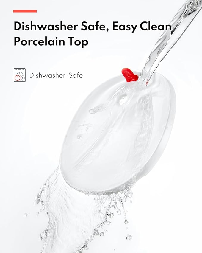 Homerunpet Cat Water Fountain Porcelain-Tray with Self-Cleaning Wireless-Pump, Ultra Quiet Pet Water Fountain for Cats and Dogs, Easy to Clean and Assemble, Filters Included, Smart LED Light, 68oz/2L
