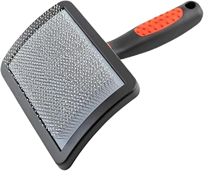 Paw Brothers Soft Pin Curved Slicker Brush for Dogs, Coated Tips, Maximum Coverage, Gentle on Skin, Size 3" x 5.5", Small