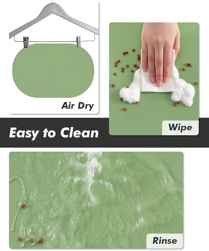 Absorbent Dog Food Mat-Dog Mat for Food and Water Bowl, Quick Dry Pet Food Mat, No Stains Cat Feeding mat, Cat Accessories Pet Supplies Mat for Messy Drinkers