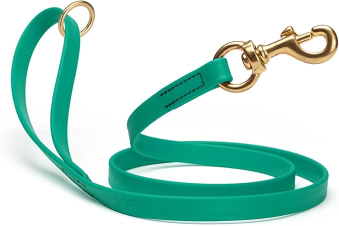 Viper Biothane K9 Working Dog Leash Waterproof Lead for Tracking Training Schutzhund Odor-Proof Long Line with Solid Brass Snap for Puppy Medium and Large Dogs 4ft, Teal
