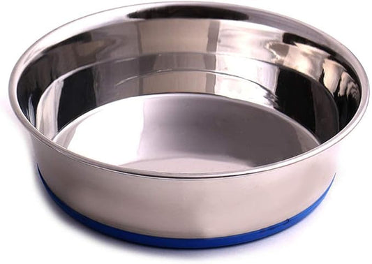 Heavy Non-Skid Stainless Steel Dog Bowls Pack by Max and Neo