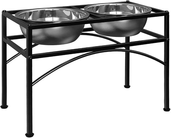 Elevated Dog Bowls for Large Dogs, 14" Raised Dog Bowl Stand for Large Sized Dog, Large Dog Feeder with Food and Water Bowls