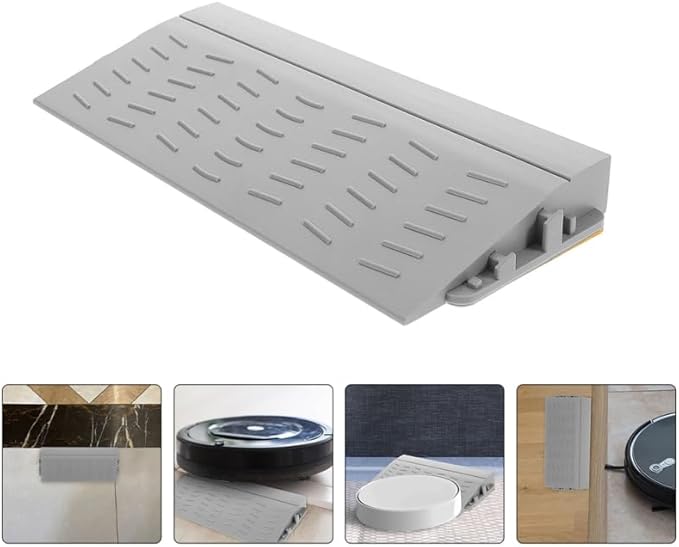 Cabilock Robot Vacuum Threshold Ramp Mat 8.27 Inch Non-Slip Doorway Ramp for Home Use Enhances Sweeping Robot Hill Climbing and Wheelchair Scooter Transition